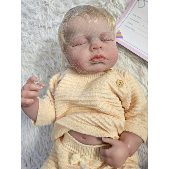 Realistic Reborn Baby Dolls Boy-17-Inch Lifelike Newborn Vinyl Full Body Real Ba - Picture 4 of 9